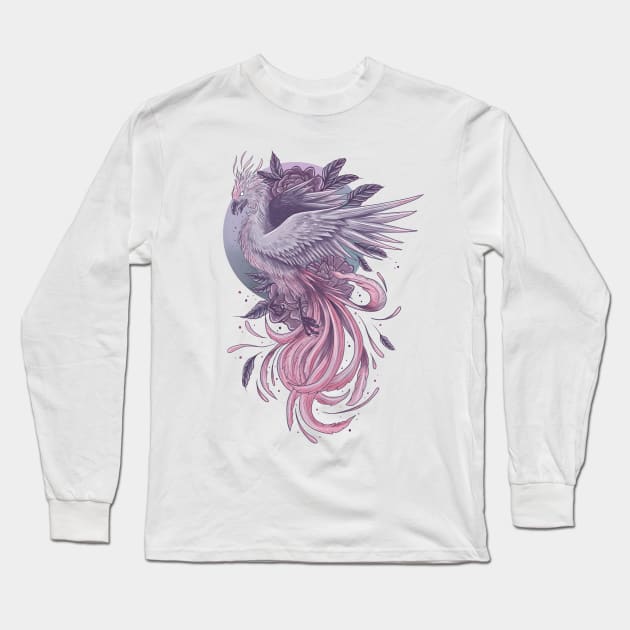 Purple phoenix Long Sleeve T-Shirt by Jess Adams